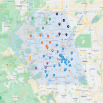 google map image of denver service area for fort myers